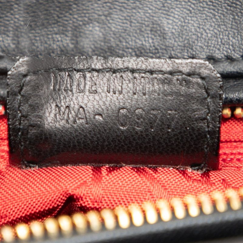 Dior Cannage Lady Dior Large Handbag Shoulder Bag 2WAY Black Leather Ladies Dior