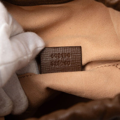 Gucci GG Canvas Horsebit 1955 Bucket Bag Shoulder Bag 602118 Brown Leather