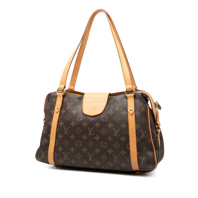 Louis Vuitton Monogram Streza PM Tote Bag Shoulder Bag M51186 Brown PVC Leather