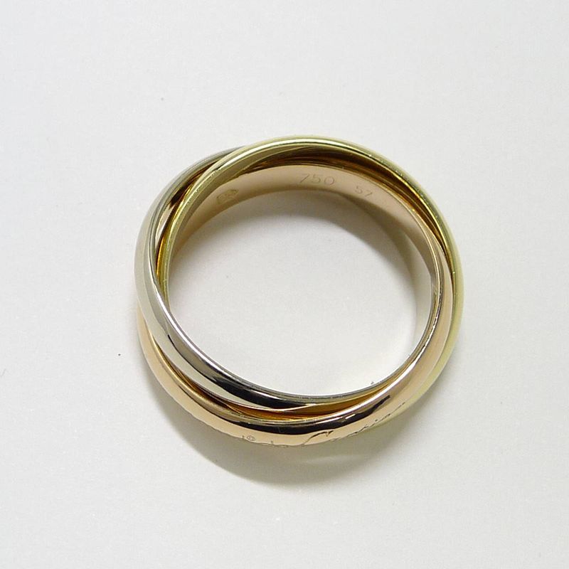 Cartier Trinity Ring 750wg Yg Pg 18k White Gold Yg Pg Three Color Gold Notation