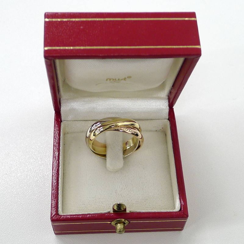 Cartier Trinity Ring 750wg Yg Pg 18k White Gold Yg Pg Three Color Gold Notation