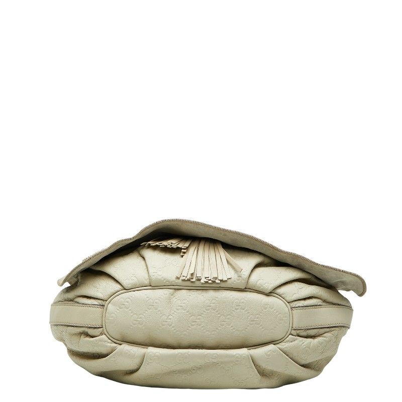 Guccissima Crossbody Shoulder Bag 212572 Ivory White Leather Women's Gucci