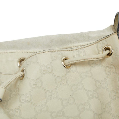 Guccissima Crossbody Shoulder Bag 212572 Ivory White Leather Women's Gucci