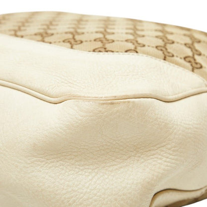 Gucci GG Canvas Bamboo Handbag Shoulder Bag 2WAY 282315 Brown Ivory Canvas