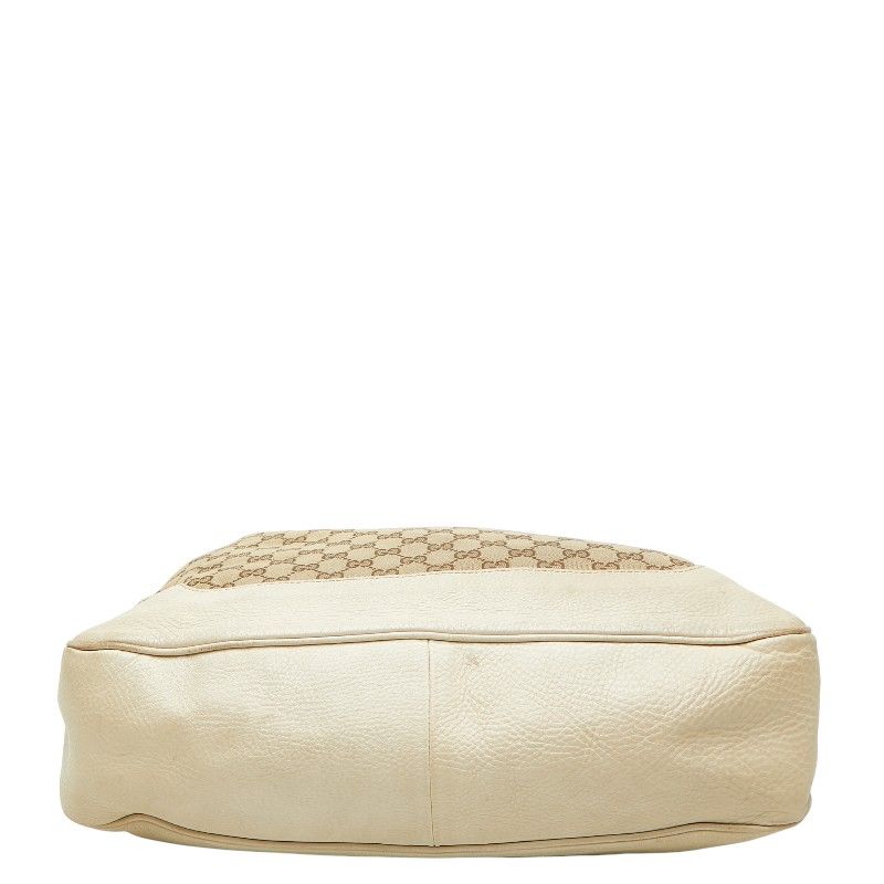 Gucci GG Canvas Bamboo Handbag Shoulder Bag 2WAY 282315 Brown Ivory Canvas