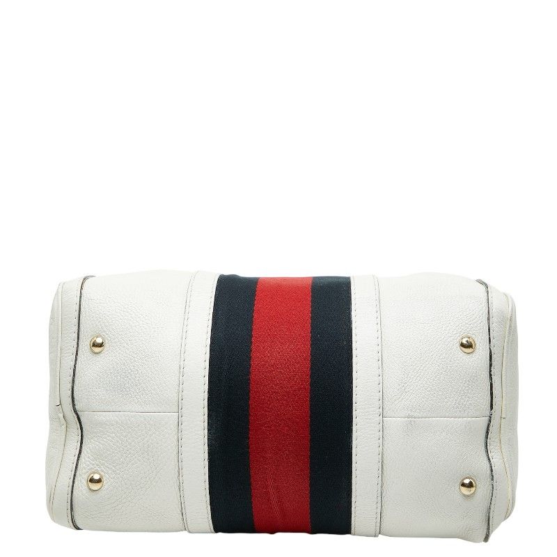 Gucci Sherry Line Mini Boston Bag Shoulder Bag 2WAY 247205 Beige Red Canvas