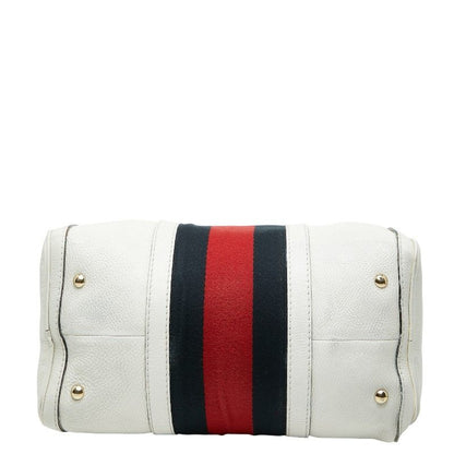 Gucci Sherry Line Mini Boston Bag Shoulder Bag 2WAY 247205 Beige Red Canvas