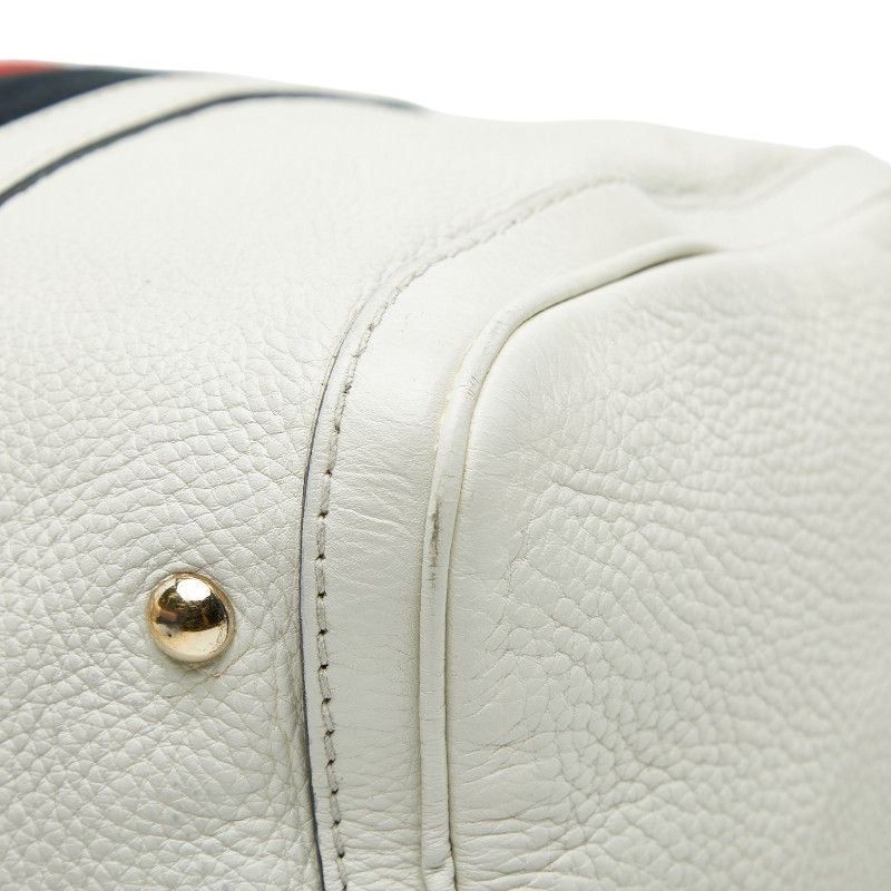 Gucci Sherry Line Mini Boston Bag Shoulder Bag 2WAY 247205 Beige Red Canvas