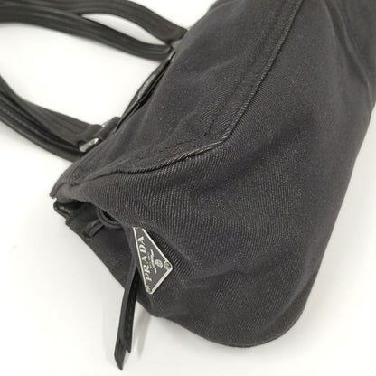 Prada Handbag Canvas Black Br1489
