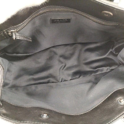 Prada Handbag Canvas Black Br1489
