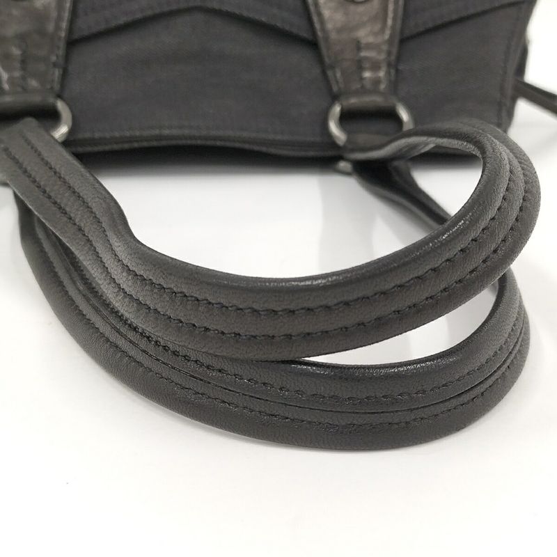 Prada Handbag Canvas Black Br1489