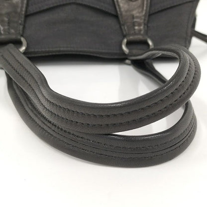 Prada Handbag Canvas Black Br1489