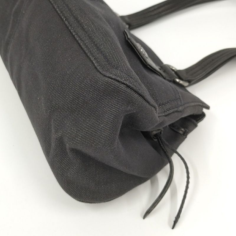 Prada Handbag Canvas Black Br1489