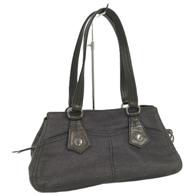 Prada Handbag Canvas Black Br1489