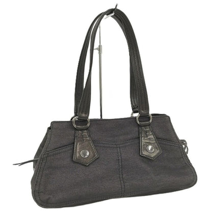 Prada Handbag Canvas Black Br1489