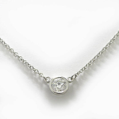 Tiffany & Co Necklace Visor Yard Pt950 Platinum Diamond D0.21ct Approx 2.4g