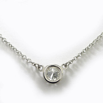 Tiffany & Co Necklace Visor Yard Pt950 Platinum Diamond D0.21ct Approx 2.4g