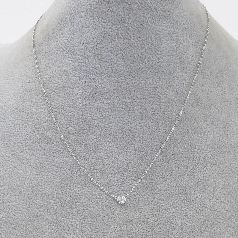 Tiffany & Co Necklace Visor Yard Pt950 Platinum Diamond D0.21ct Approx 2.4g