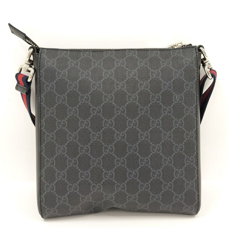 Gucci Small Messenger Shoulder Bag GG Supreme Black 523599