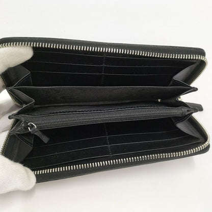 Gucci Round Zipper Long Wallet Sherry Line PVC Gray 408831