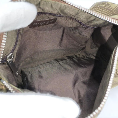 Chanel Shoulder Bag Mini Roll New Travel Line Nylon Khaki A17669