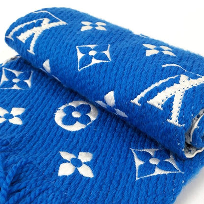Louis Vuitton Muffler Echarpe Logomania Blue M71839
