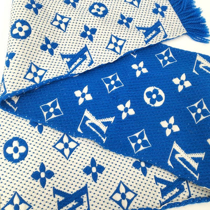 Louis Vuitton Muffler Echarpe Logomania Blue M71839