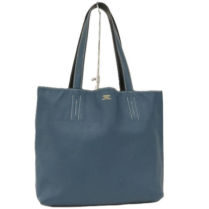 Hermes Double Sense Tote Bag Leather Blue