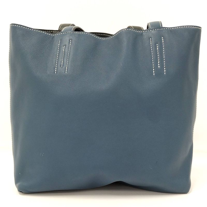 Hermes Double Sense Tote Bag Leather Blue