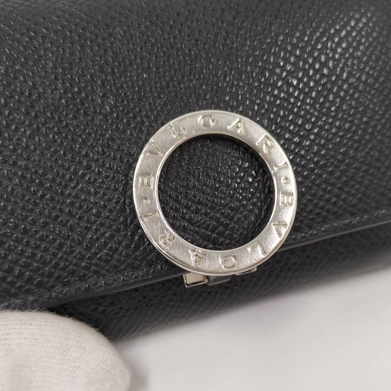 Bvlgari Bvlgari Bvlgari Coin Case Coin Purse Leather Black 289374