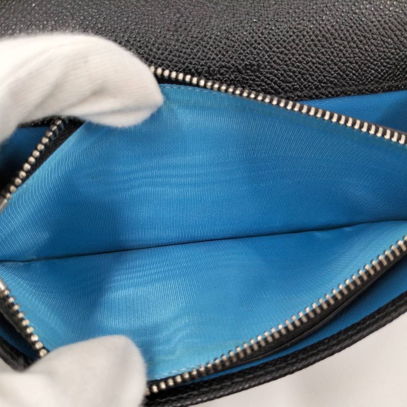 Bvlgari Bifold Long Wallet Leather Black