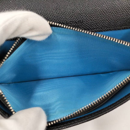 Bvlgari Bifold Long Wallet Leather Black