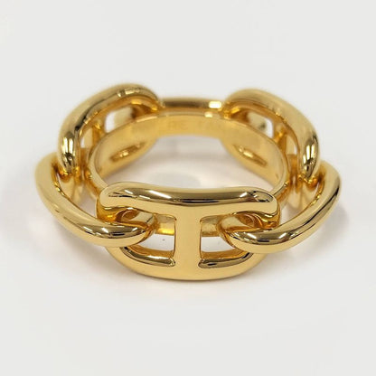 Hermes Scarf Ring Chaine D'ancre Plated Gold