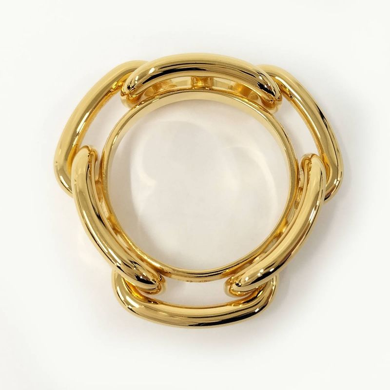 Hermes Scarf Ring Chaine D'ancre Plated Gold