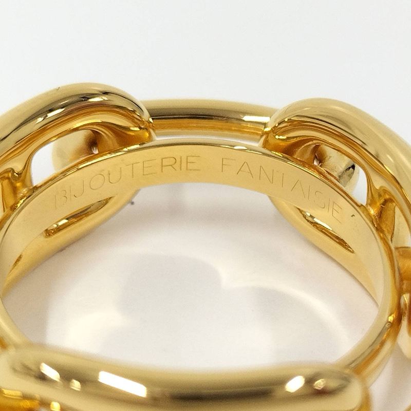 Hermes Scarf Ring Chaine D'ancre Plated Gold