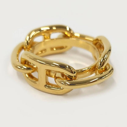 Hermes Scarf Ring Chaine D'ancre Plated Gold