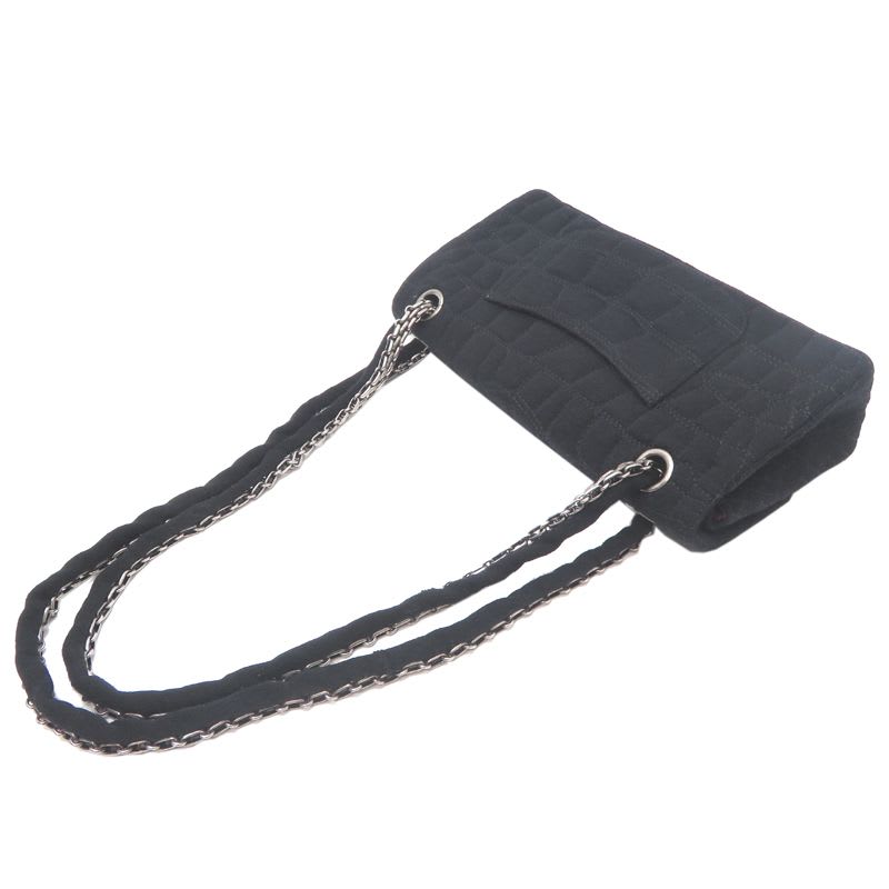Chanel Shoulder 2.55 Cotton Black Bag