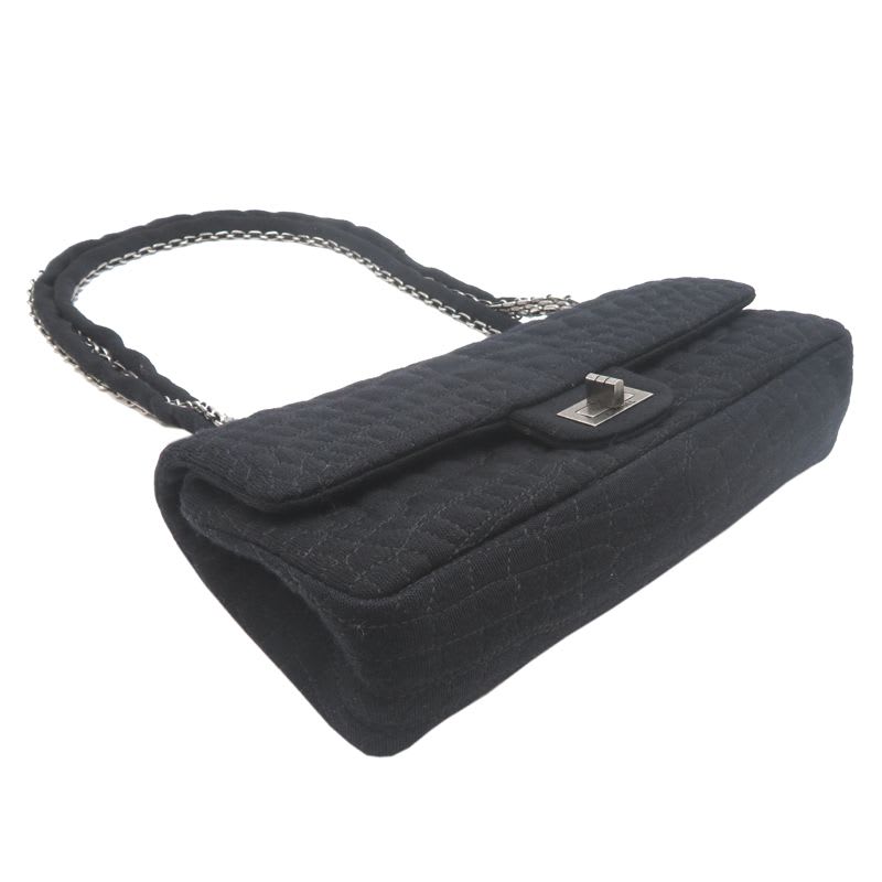 Chanel Shoulder 2.55 Cotton Black Bag