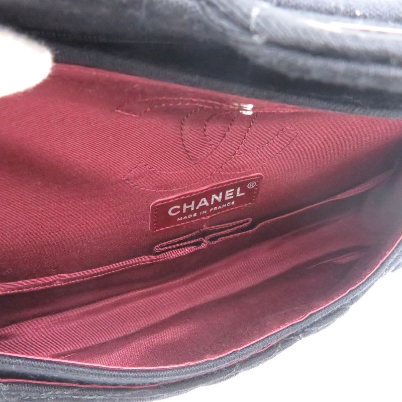 Chanel Shoulder 2.55 Cotton Black Bag