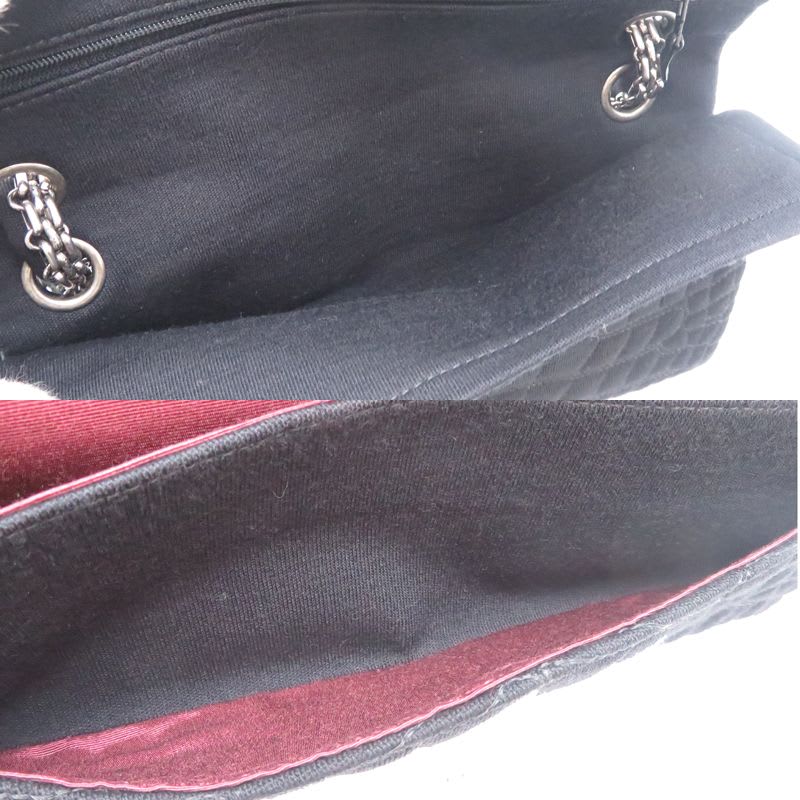 Chanel Shoulder 2.55 Cotton Black Bag