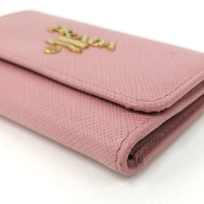 Prada 4 Key Case Saffiano Leather Pink