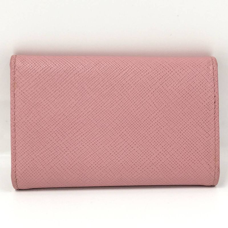 Prada 4 Key Case Saffiano Leather Pink