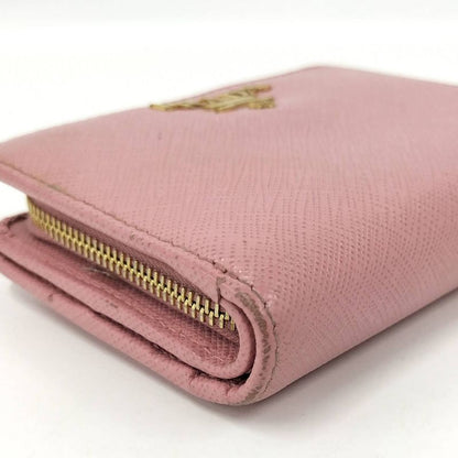 Prada Bifold Wallet Saffiano Leather Pink