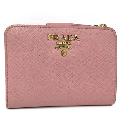 Prada Bifold Wallet Saffiano Leather Pink