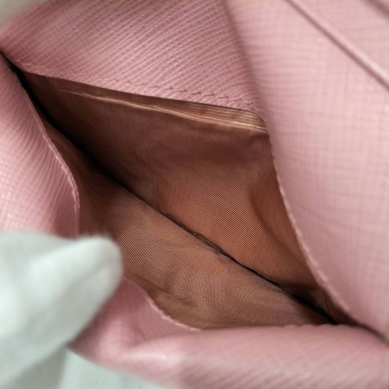 Prada Bifold Wallet Saffiano Leather Pink