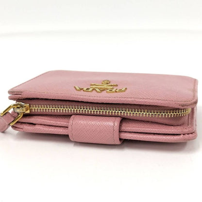 Prada Bifold Wallet Saffiano Leather Pink