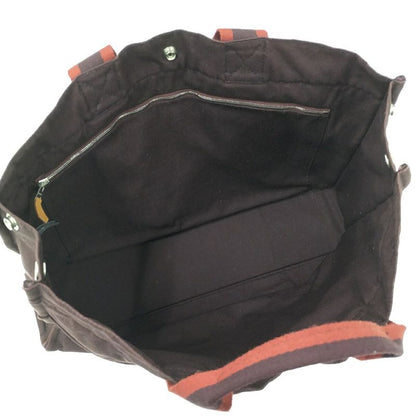 Hermes Tote Bag Fourre Tout MM Canvas Brown Red