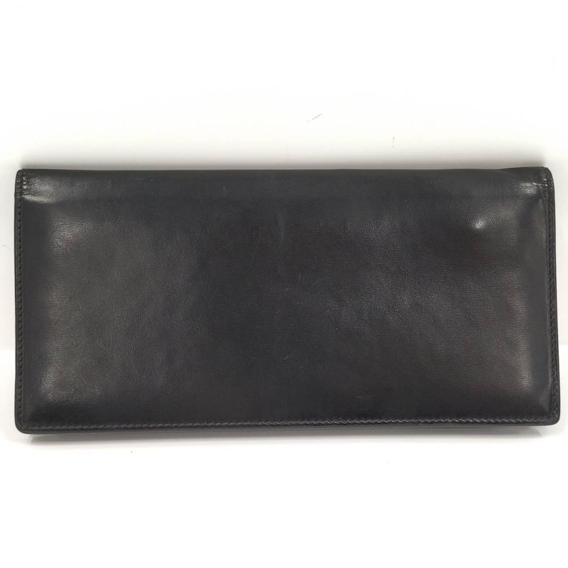 Cartier C2 Bifold Long Wallet Leather Black
