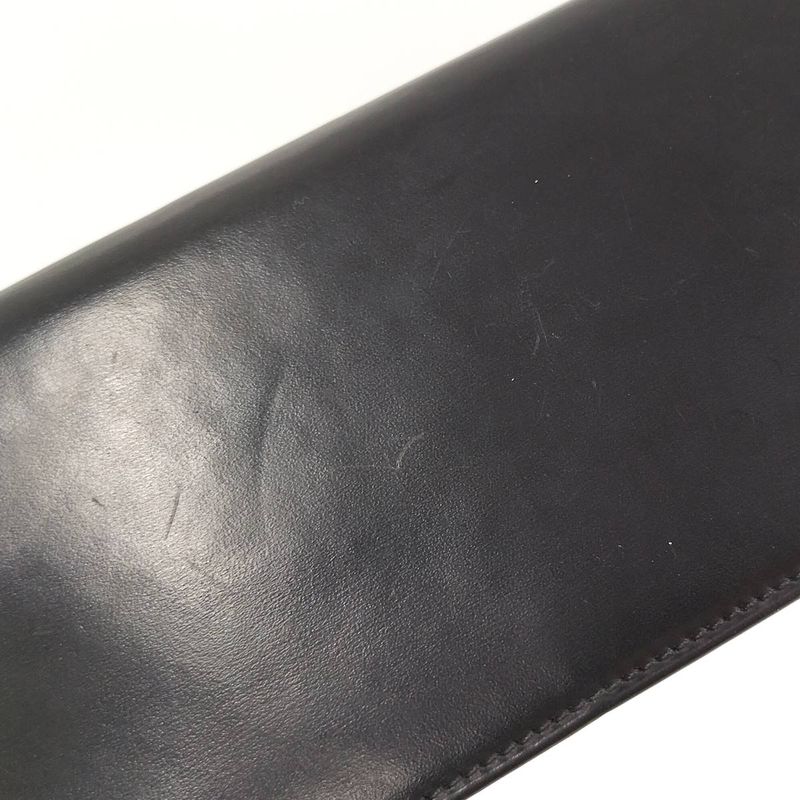 Cartier C2 Bifold Long Wallet Leather Black
