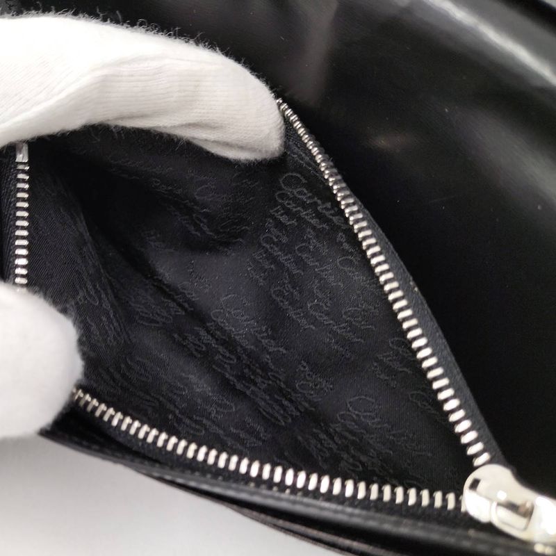Cartier C2 Bifold Long Wallet Leather Black